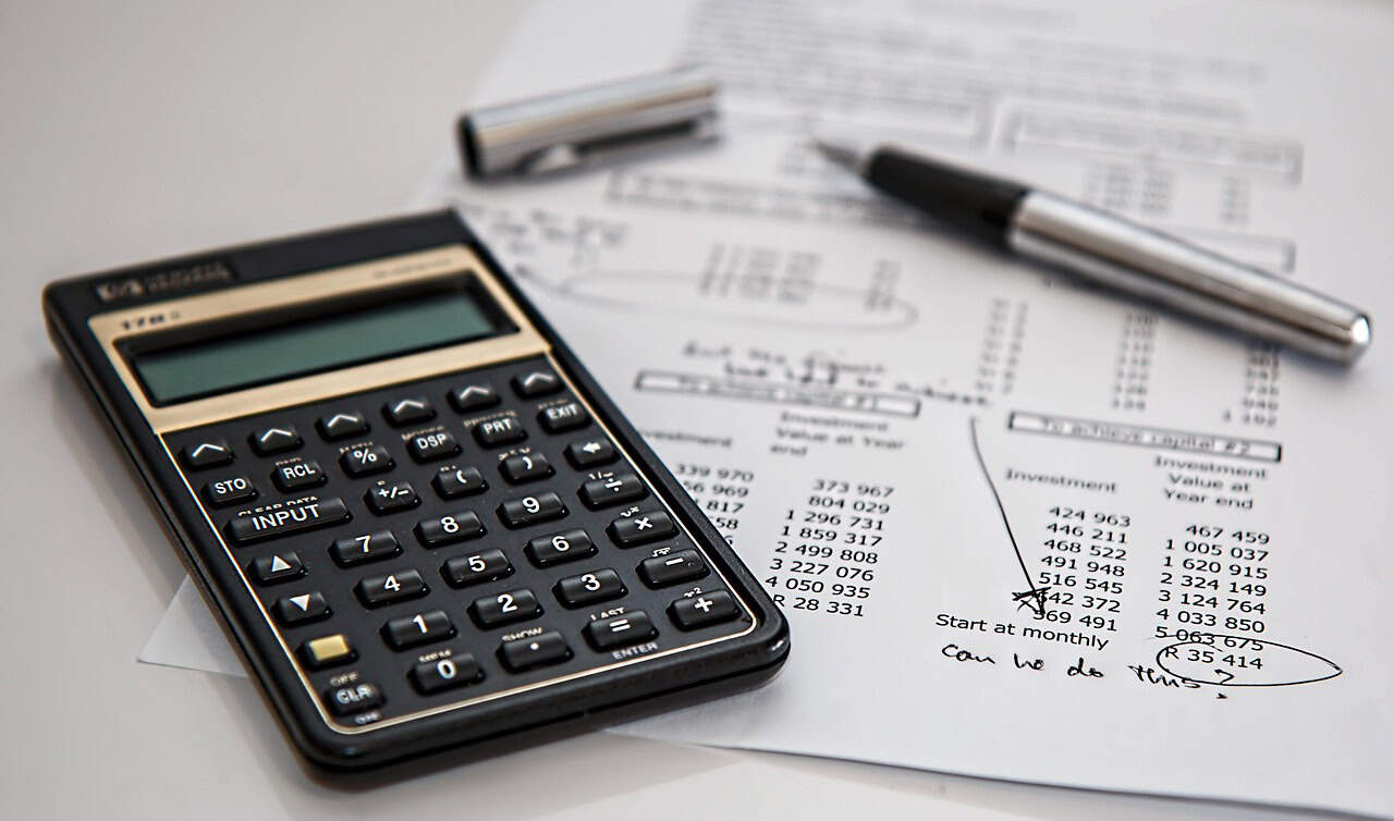 Financial calculator for business and accounting purposes.
